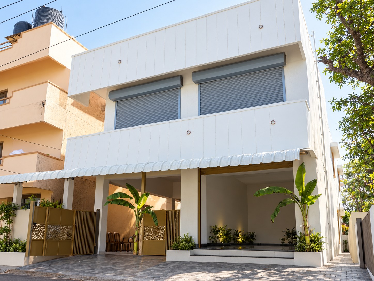 AI-generated finished cover of the Pattanam residential building, based on the uploaded site photo