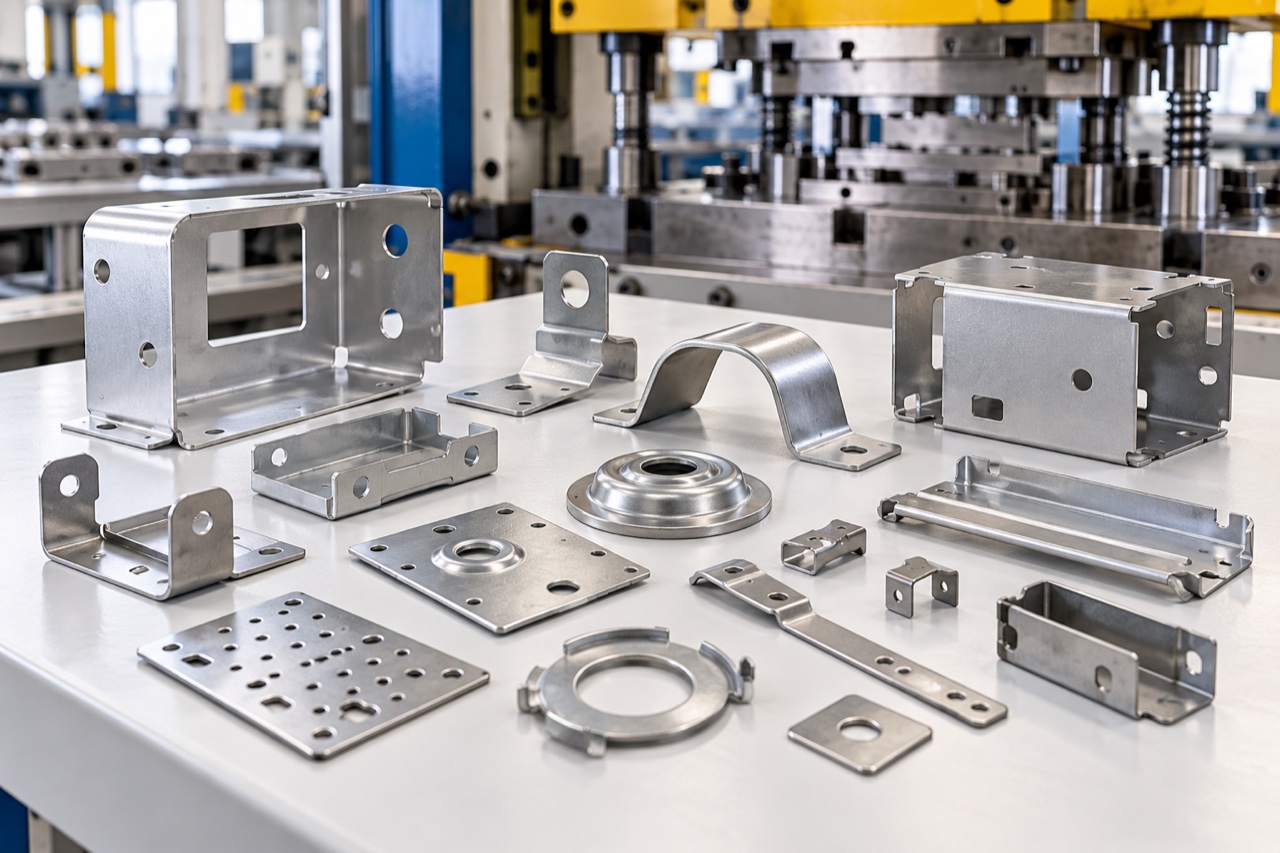 Illustrative formed metal pressed components